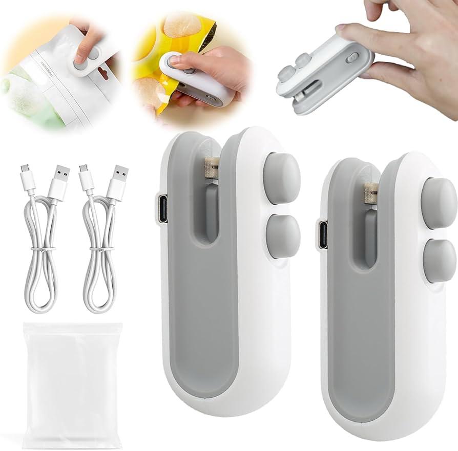 Mini máquina selladora de bolsas de plástico (2 en 1)