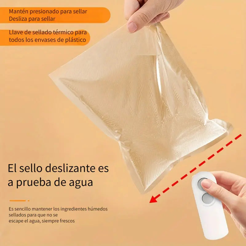 Mini máquina selladora de bolsas de plástico (2 en 1)