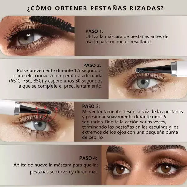 Rizador de Pestañas Portátil USB