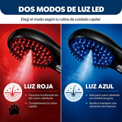 CEPILLO LED MASAJEADOR DEL CUERO CABELLUDO CRECIMIENTO MAS INTENSO