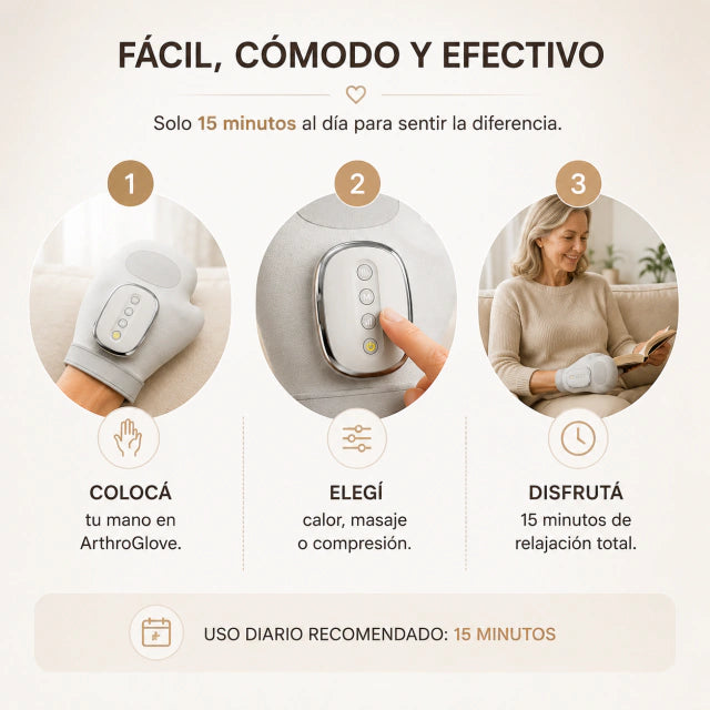 ArthroGlove™ 3 en 1 – Guante Terapéutico Profesional para Artritis y Dolor de Manos.