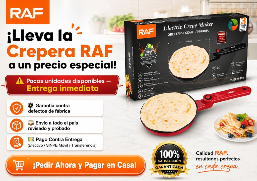 🔥PROMOCION🔥Crepera Eléctrica Antiadherente RAF
