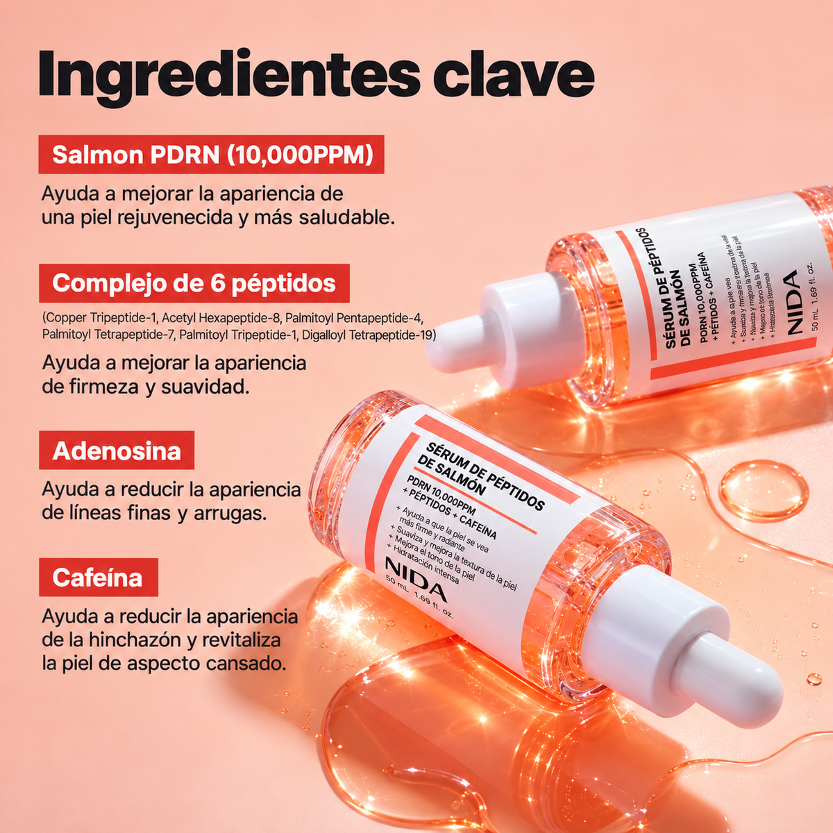 Sérum de Péptidos PDRN de Salmón NIDA