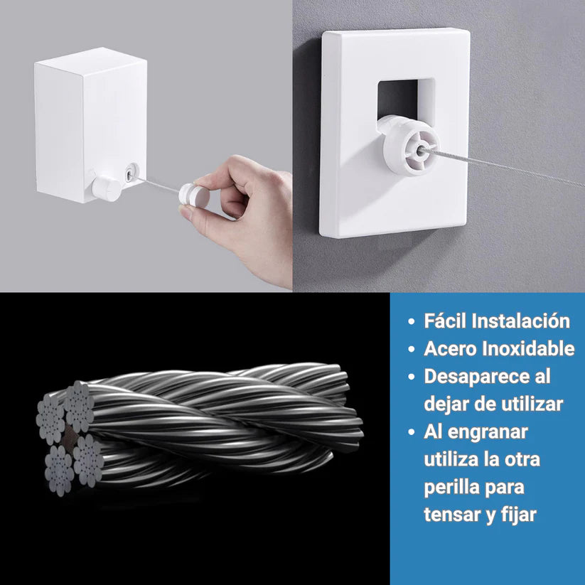 Tendedero Retráctil – Seca tu ropa sin desorden en tu hogar