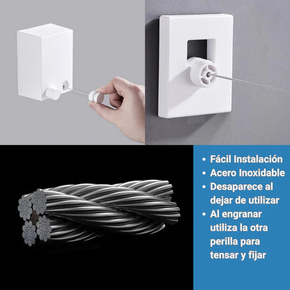 Tendedero Retráctil – Seca tu ropa sin desorden en tu hogar