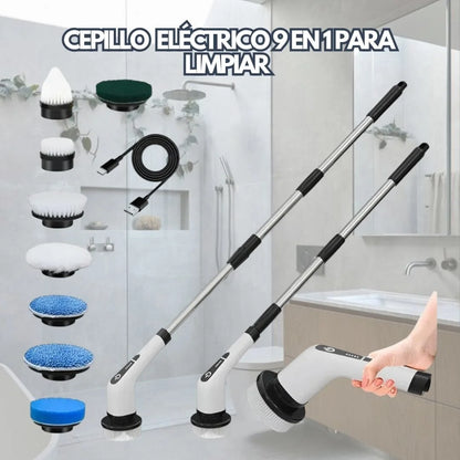 Cepillo eléctrico 9 en 1 para limpiar
