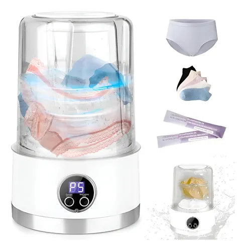 🚨OFERTA🚨Mini Lavadora Eléctrica para Ropa Interior, Medias y Ropa Pequeña