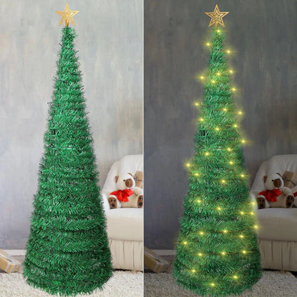 Árbol de Navidad Plegable de 2.1m