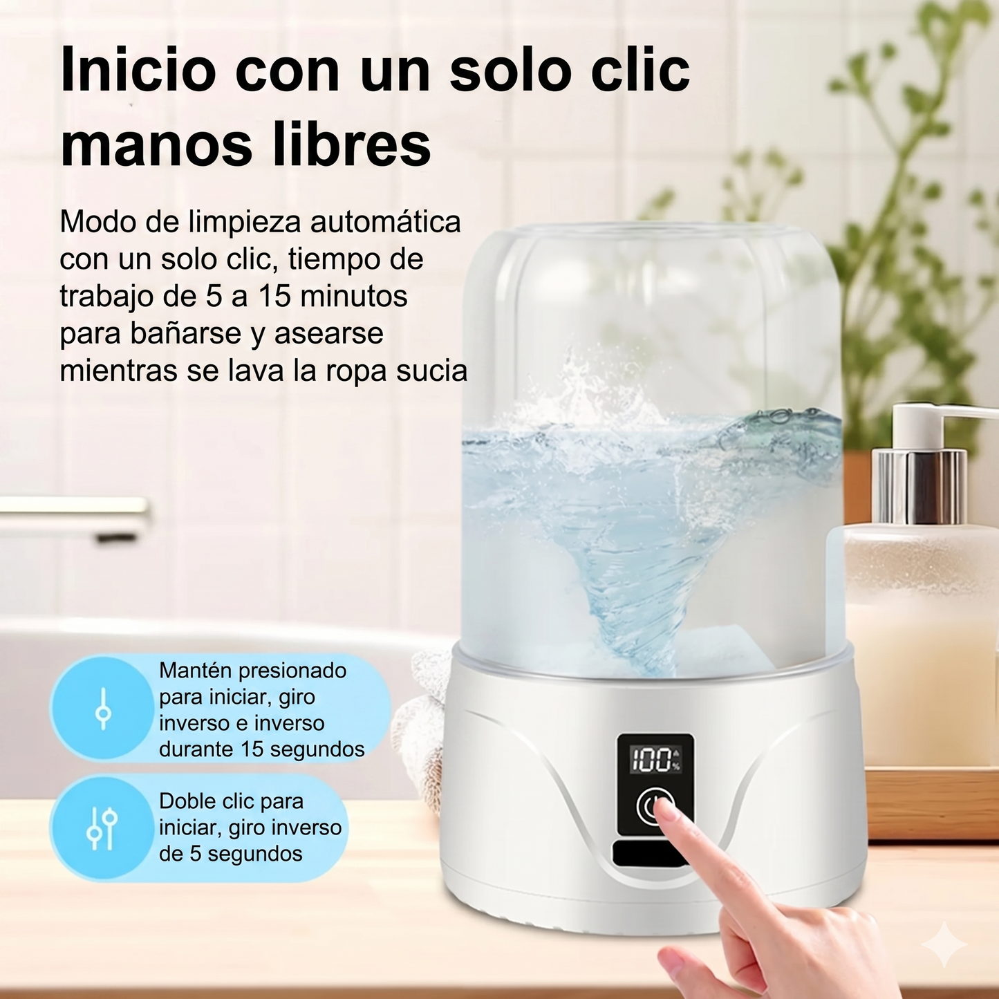 🚨OFERTA🚨Mini Lavadora Eléctrica para Ropa Interior, Medias y Ropa Pequeña