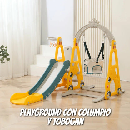 Playgroud con columpio y tobogan