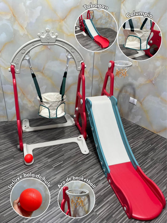 Playgroud con columpio y tobogan