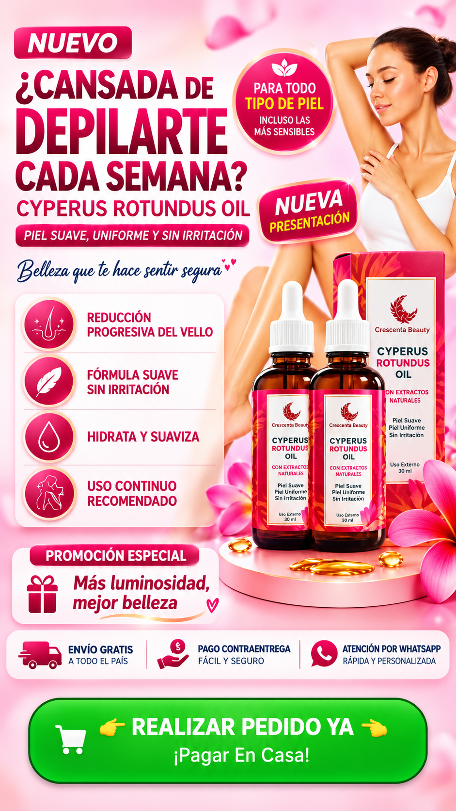 Caramela Beauty- Cyperus Rotundus Oil Removedor de cabello