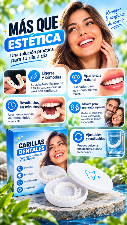 Carillas dentales removibles - beneficios principales