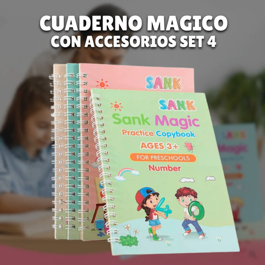 📒 CUADERNO MAGICO C/ACCESORIOS SET 4 🖋️