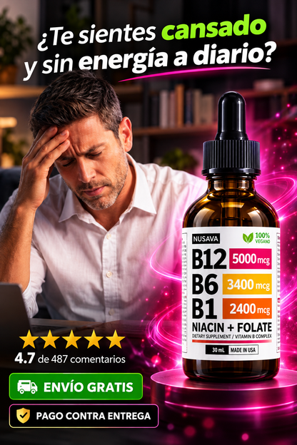 💊SUPLEMENTO LÍQUIDO DE VITAMINAS B12 B6 Y B1
