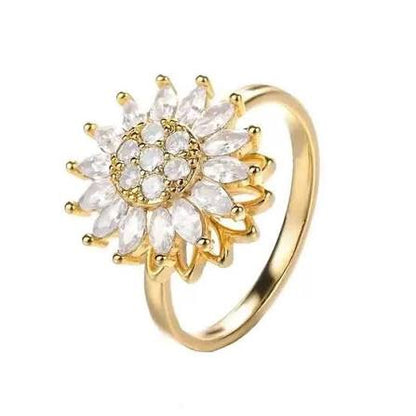 Anillo Giratorio de Girasol | Anti-Estrés