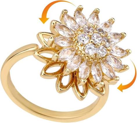 Anillo Giratorio de Girasol | Anti-Estrés
